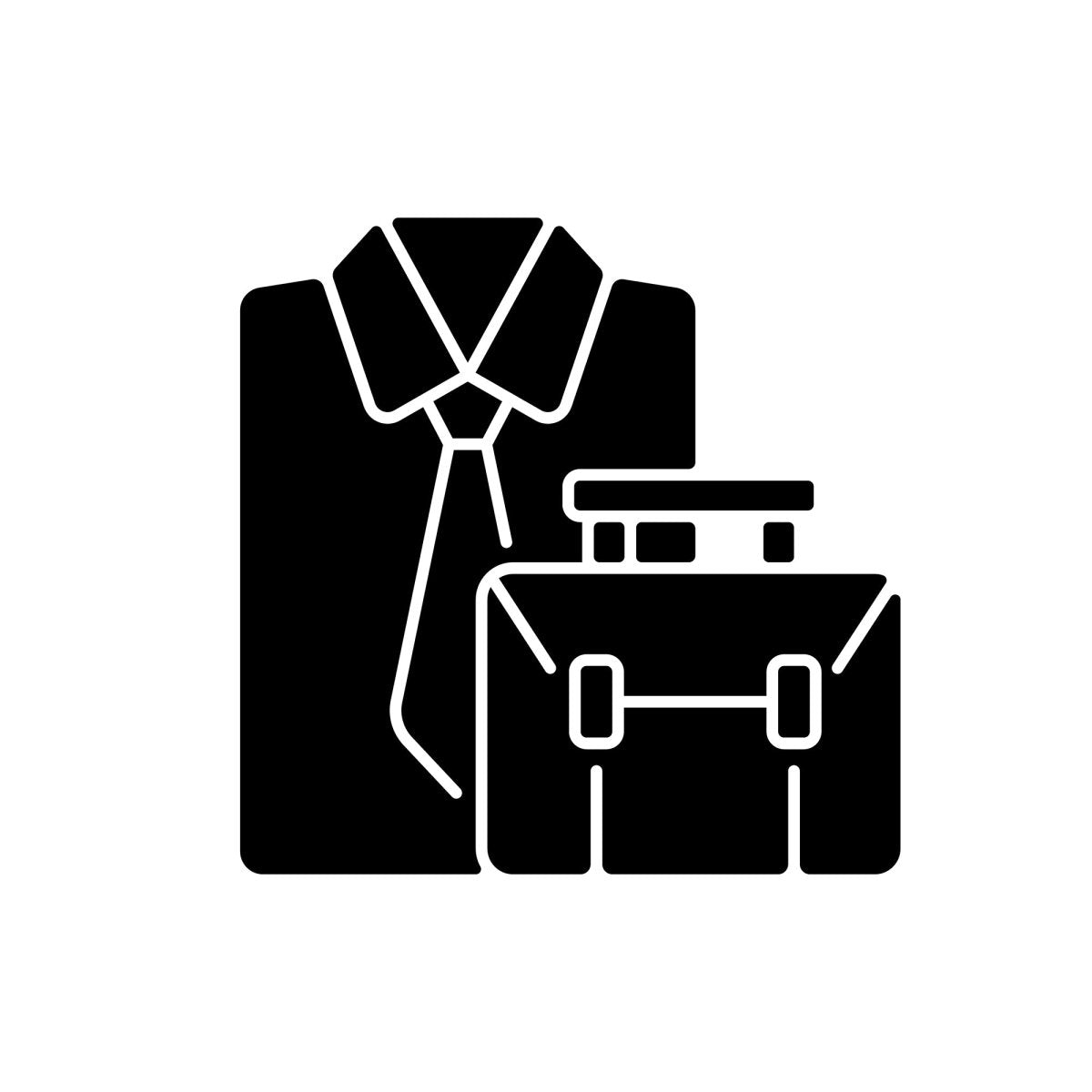 Everyday routine black glyph icons set on white space