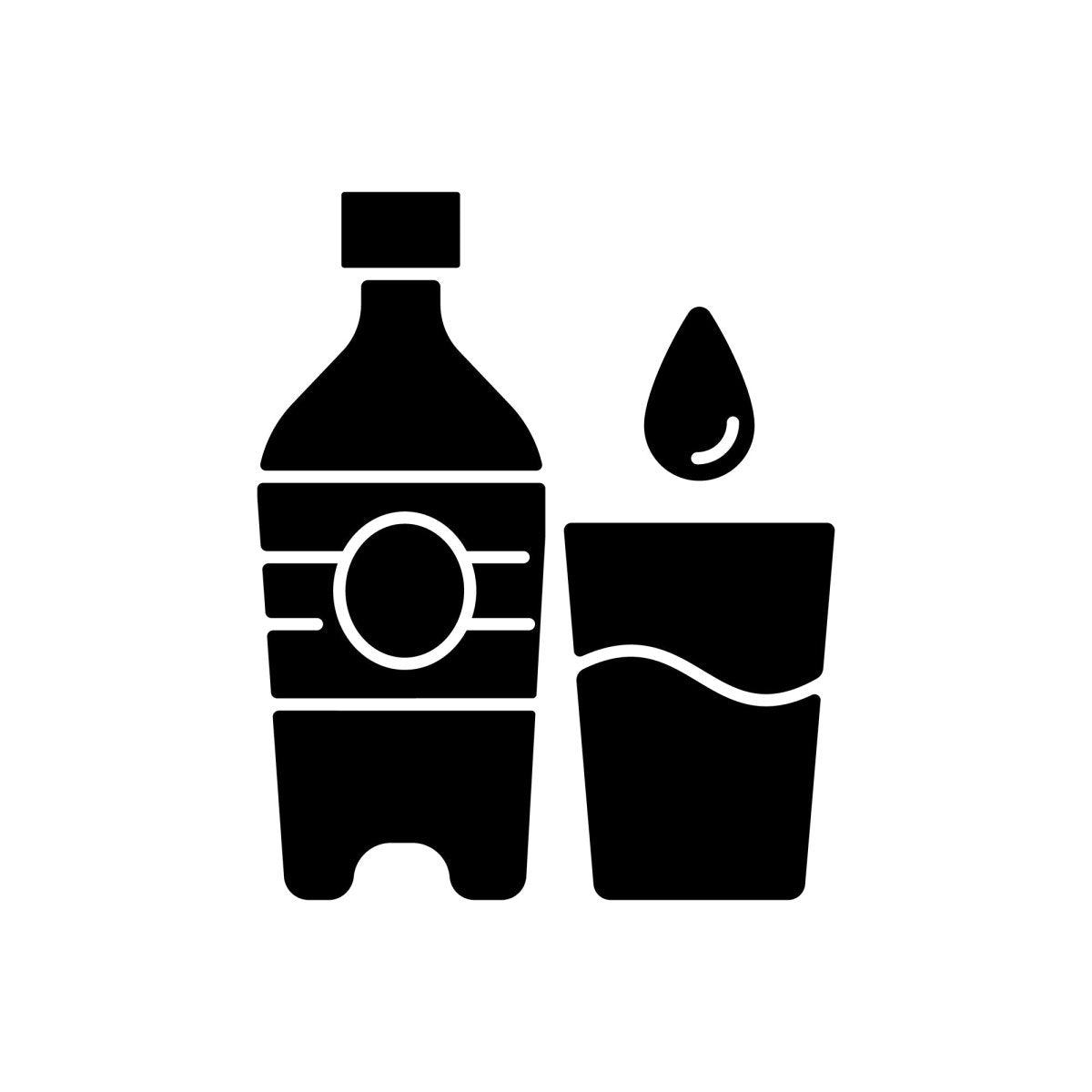 Everyday routine black glyph icons set on white space
