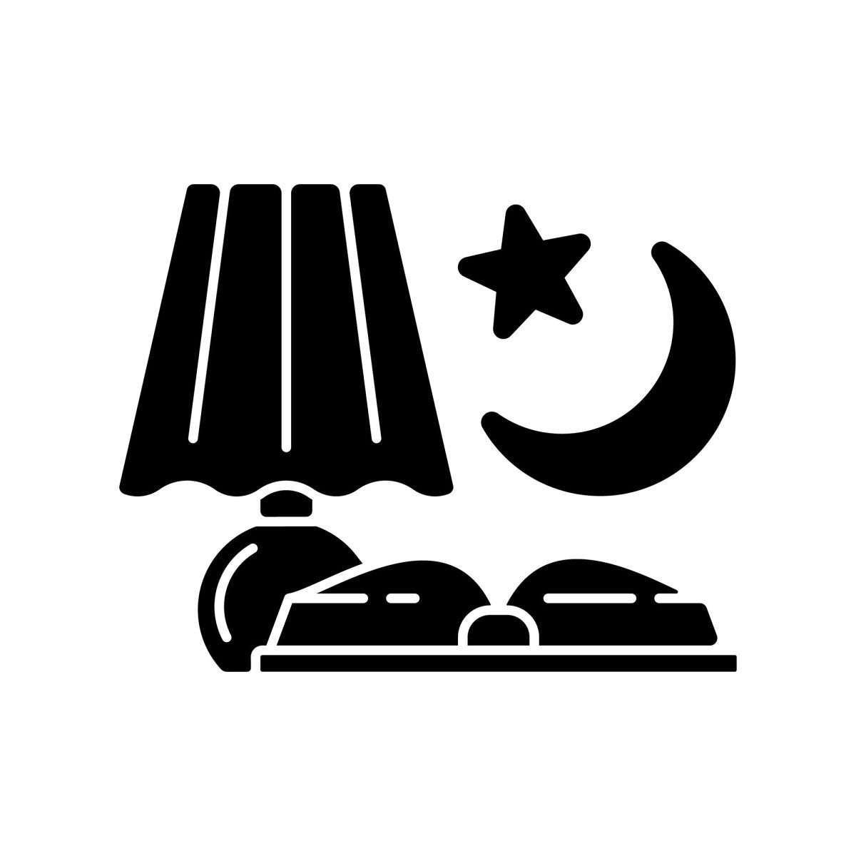 Everyday routine black glyph icons set on white space