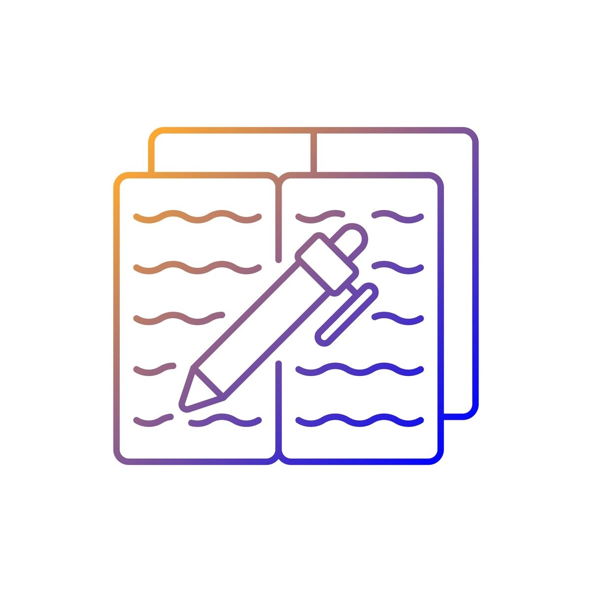 Everyday routine gradient linear vector icons set
