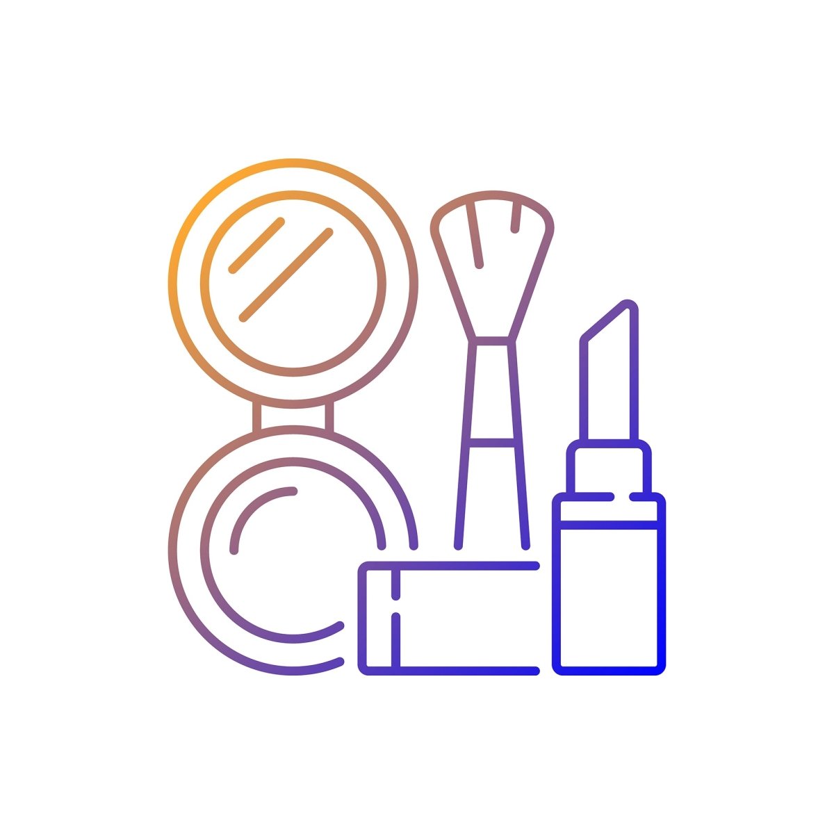 Everyday routine gradient linear vector icons set