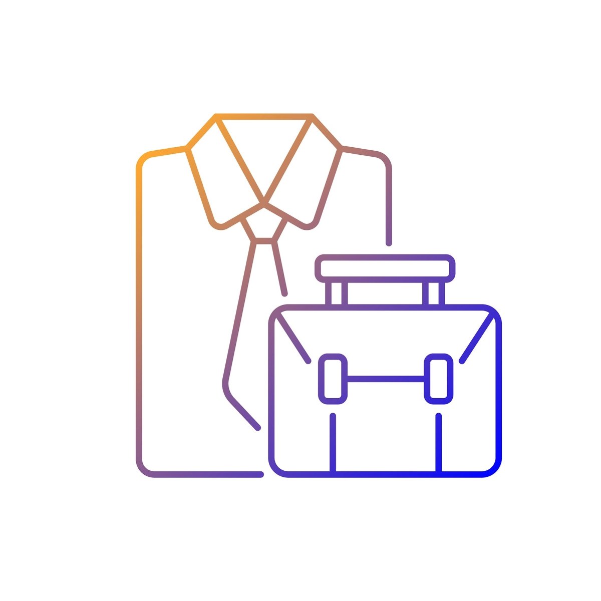 Everyday routine gradient linear vector icons set