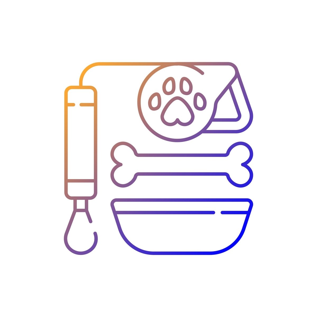 Everyday routine gradient linear vector icons set