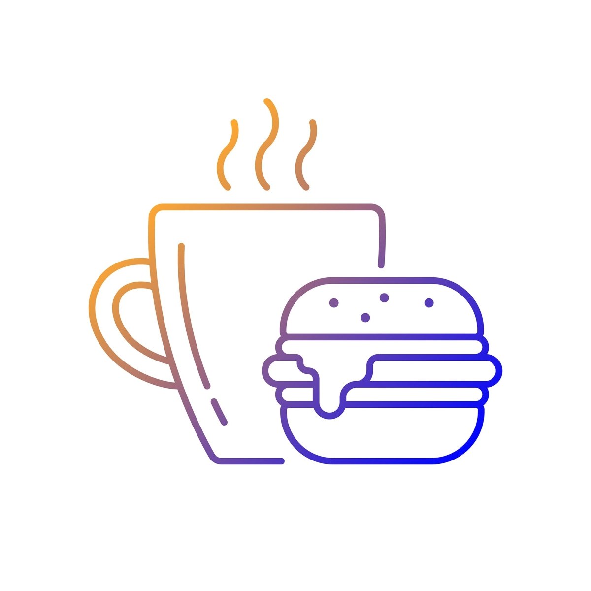 Everyday routine gradient linear vector icons set