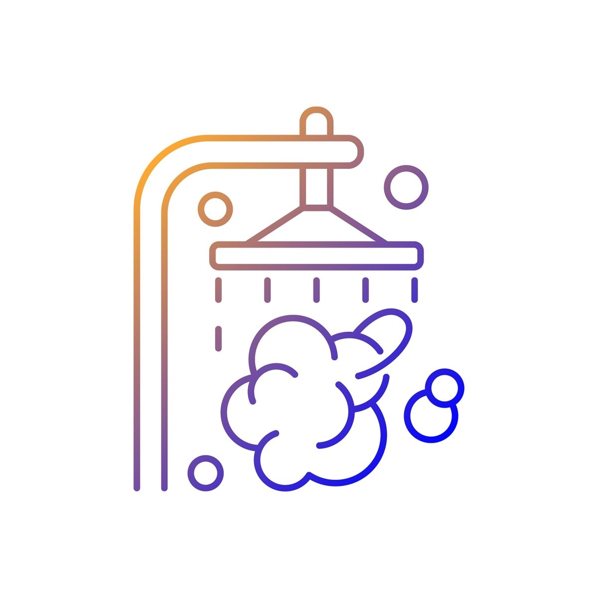 Everyday routine gradient linear vector icons set