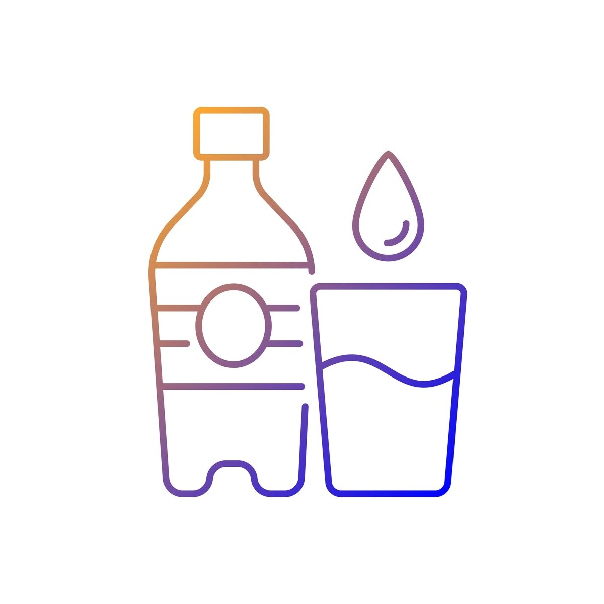 Everyday routine gradient linear vector icons set