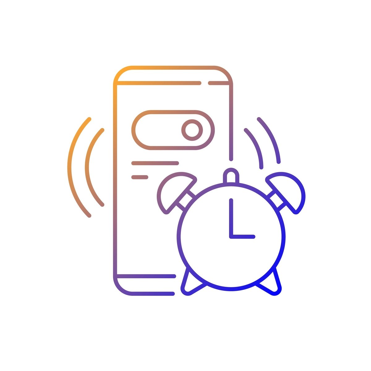 Everyday routine gradient linear vector icons set