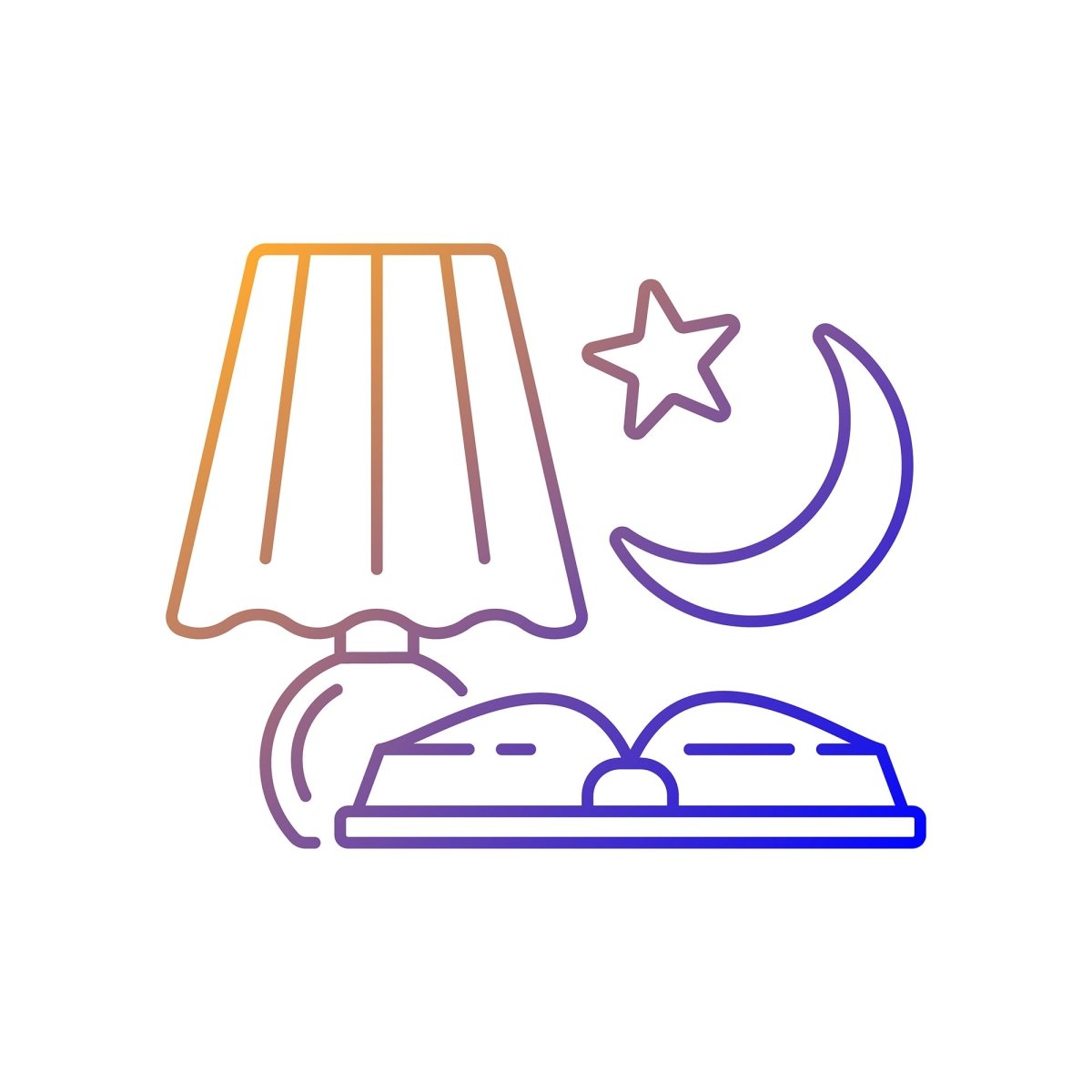Everyday routine gradient linear vector icons set