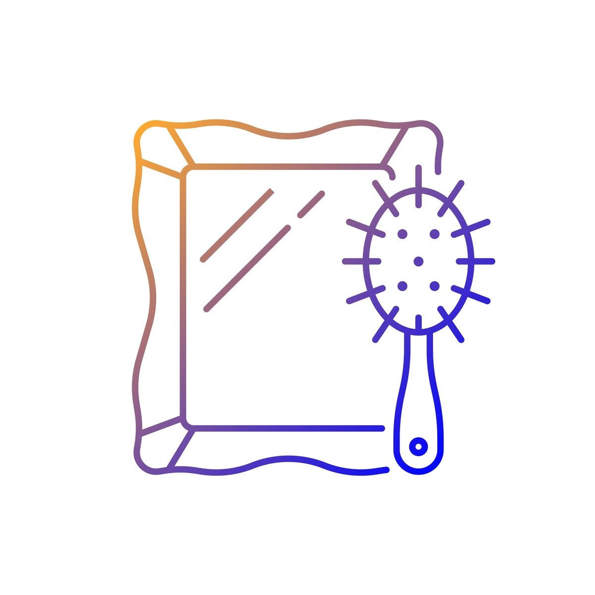 Everyday routine gradient linear vector icons set