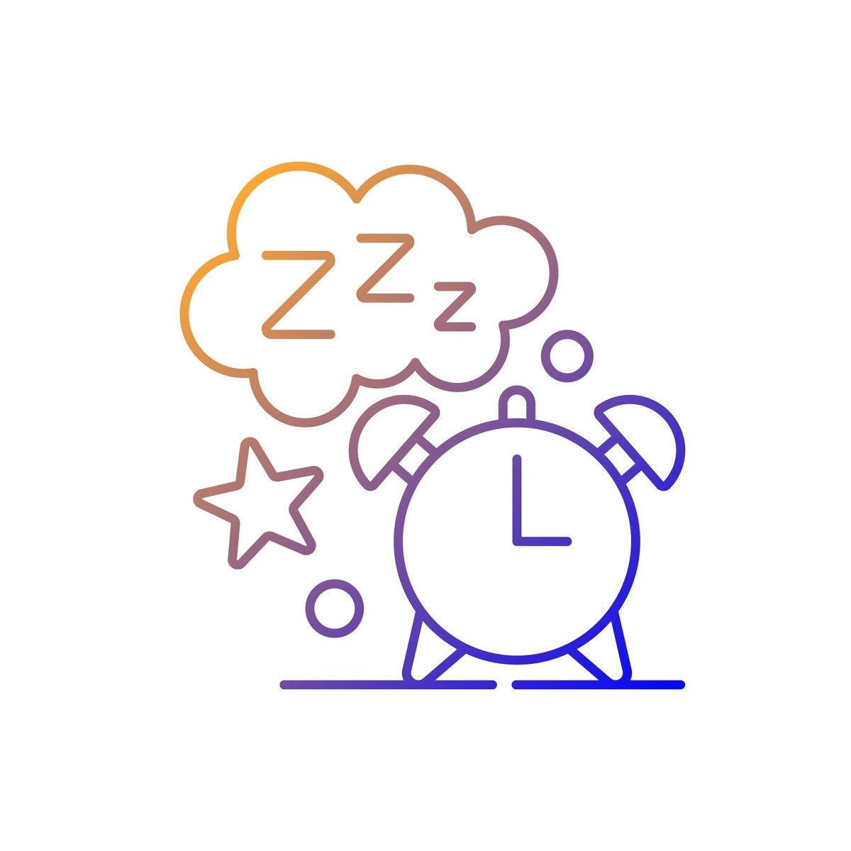 Everyday routine gradient linear vector icons set