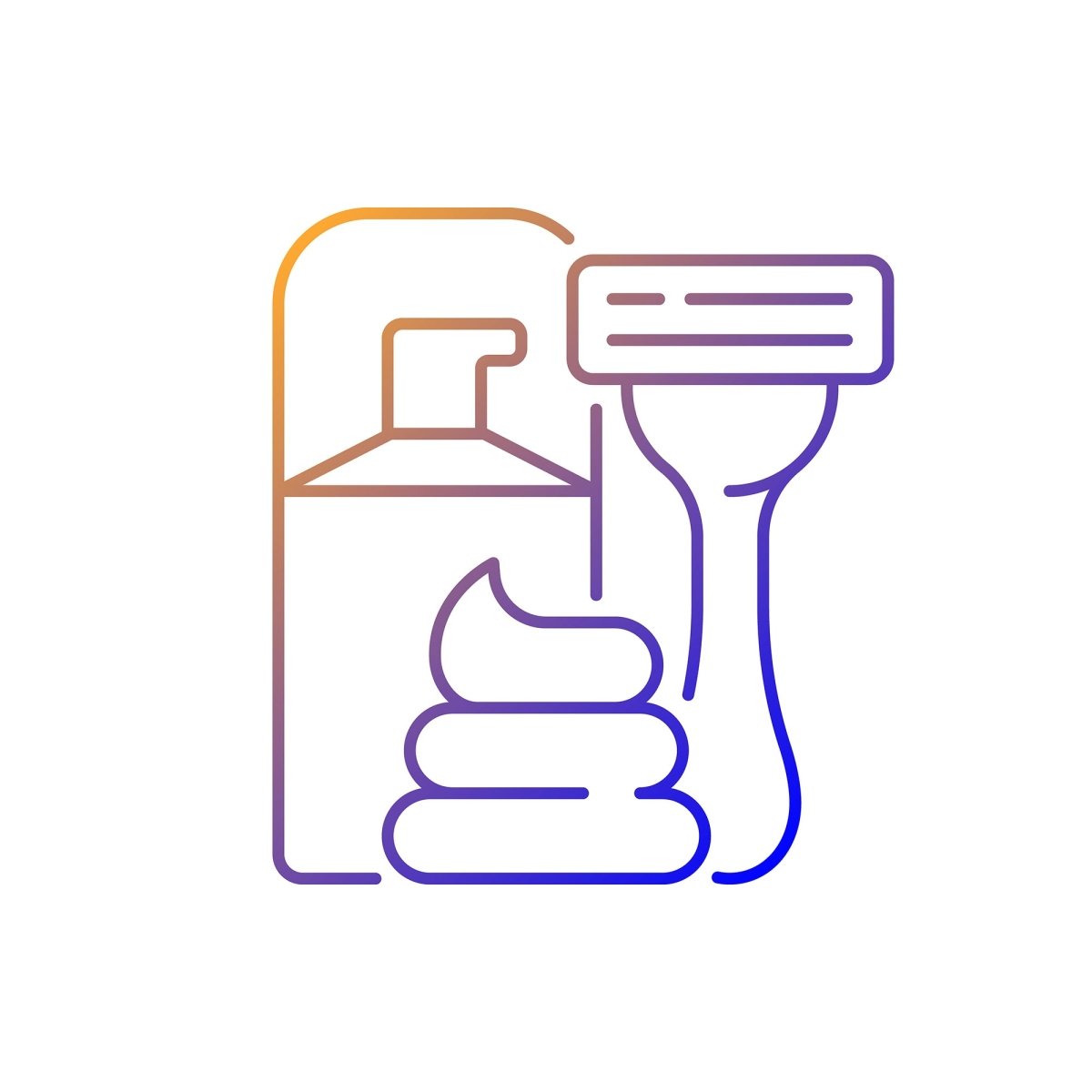 Everyday routine gradient linear vector icons set