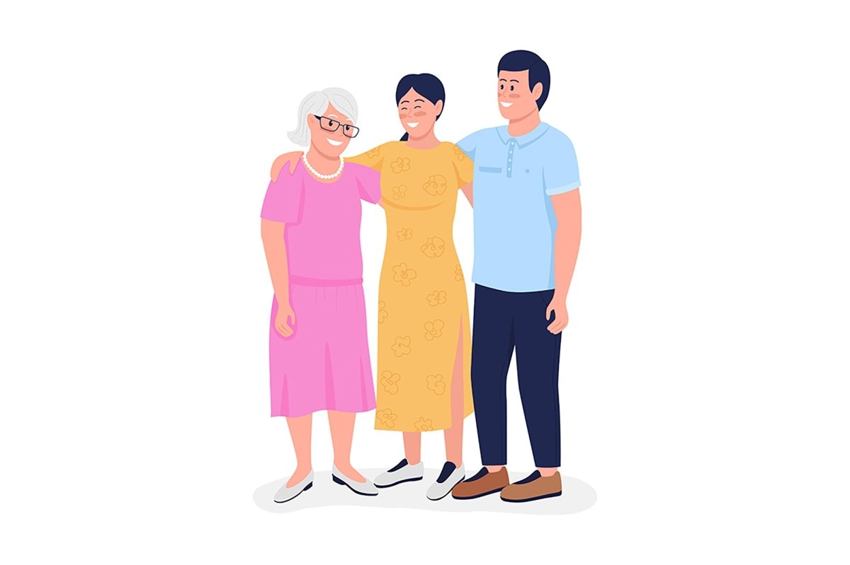 Expressing love flat color vector characters set