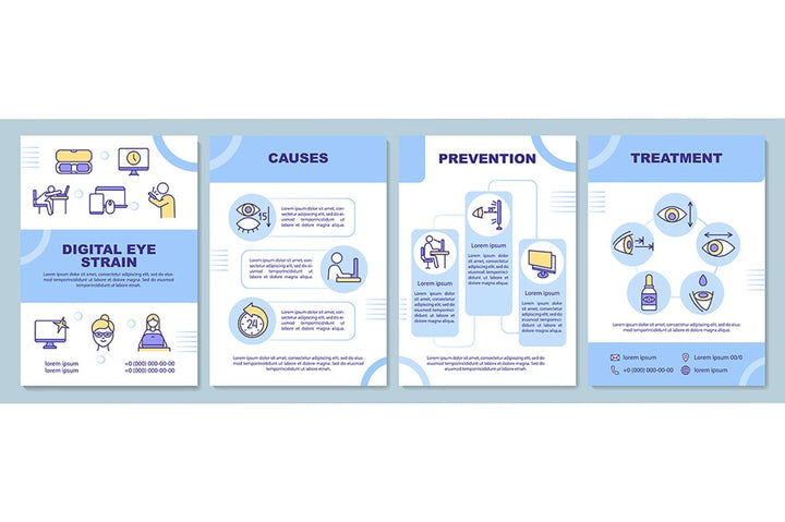 Eye health brochure template set
