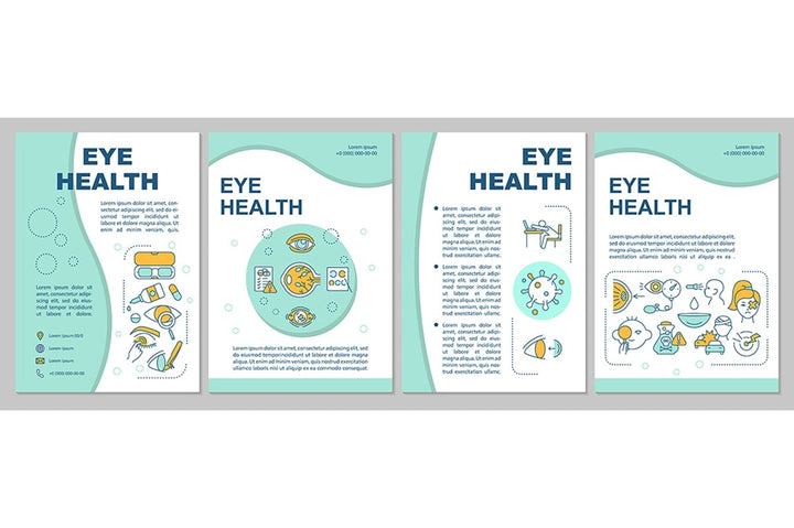 Eye health brochure template set