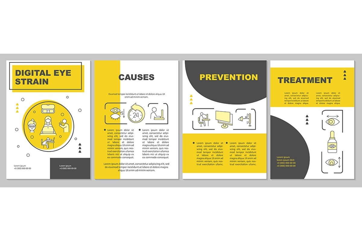 Eye health brochure template set