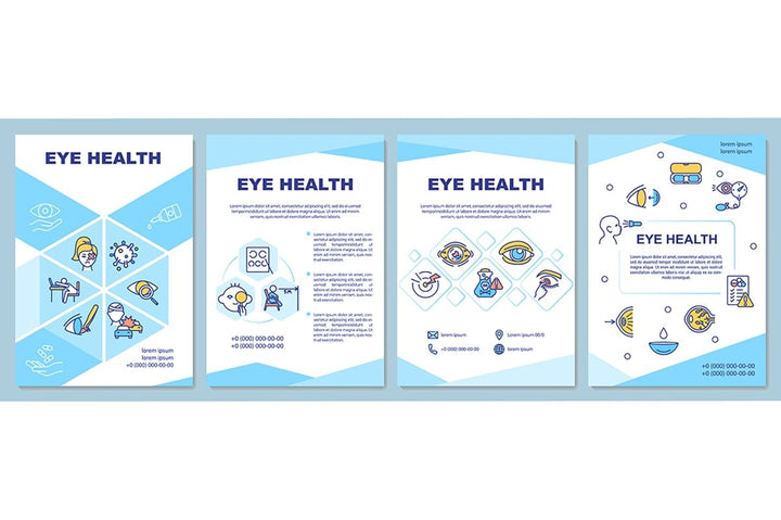 Eye health brochure template set