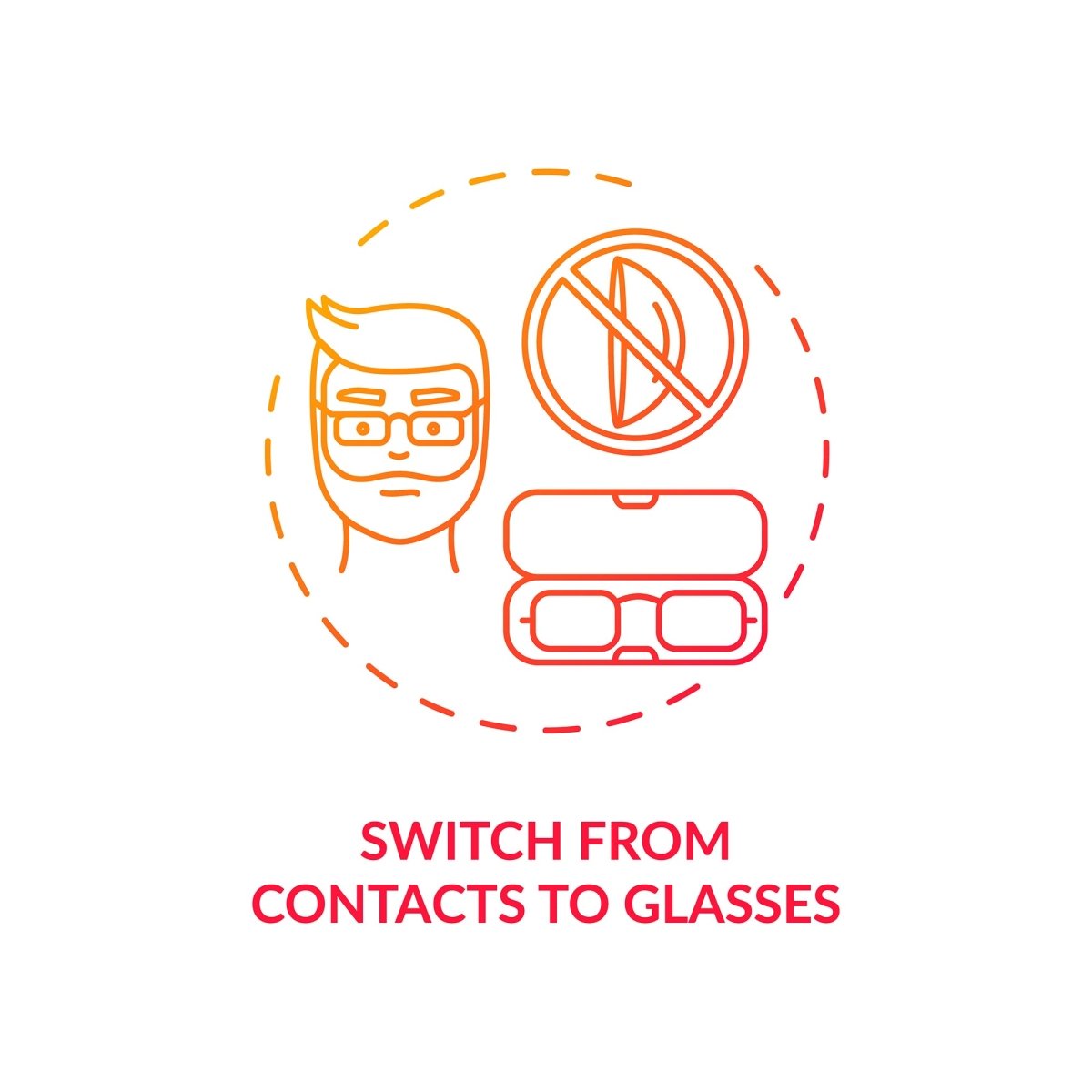 Eye health concept icons bundle