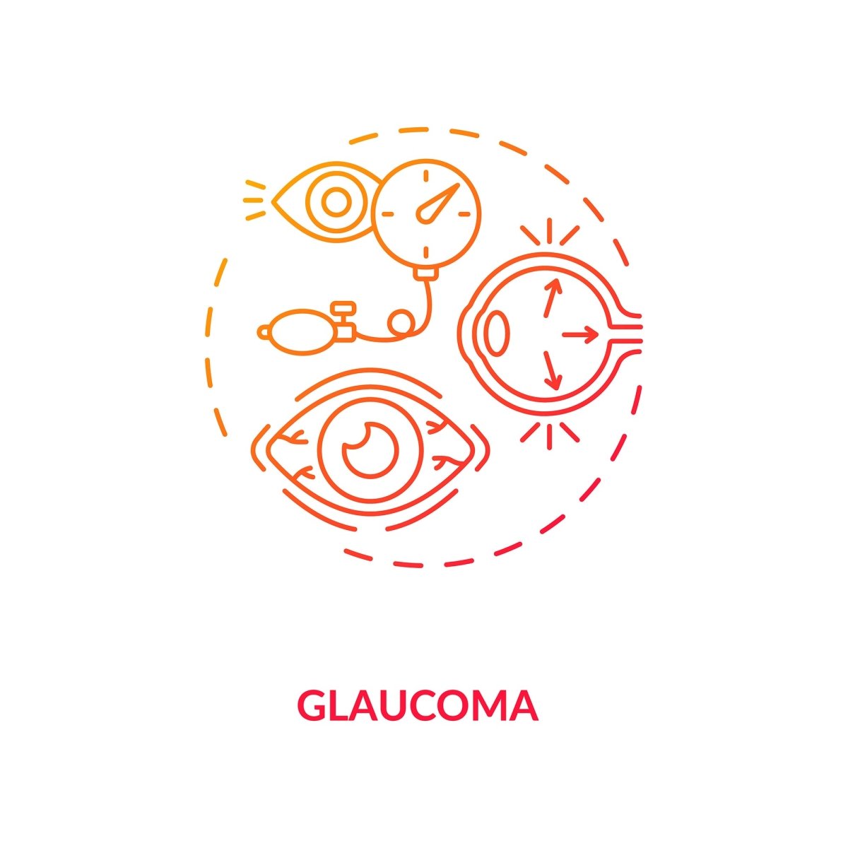 Eye health concept icons bundle