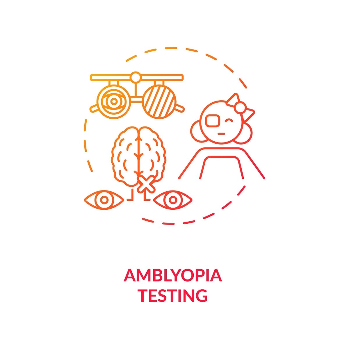 Eye health concept icons bundle
