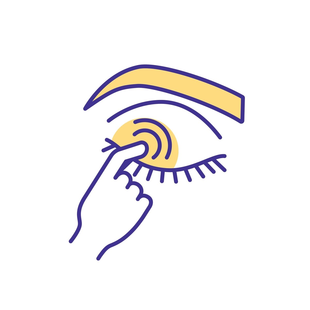 Eye health RGB color icons set