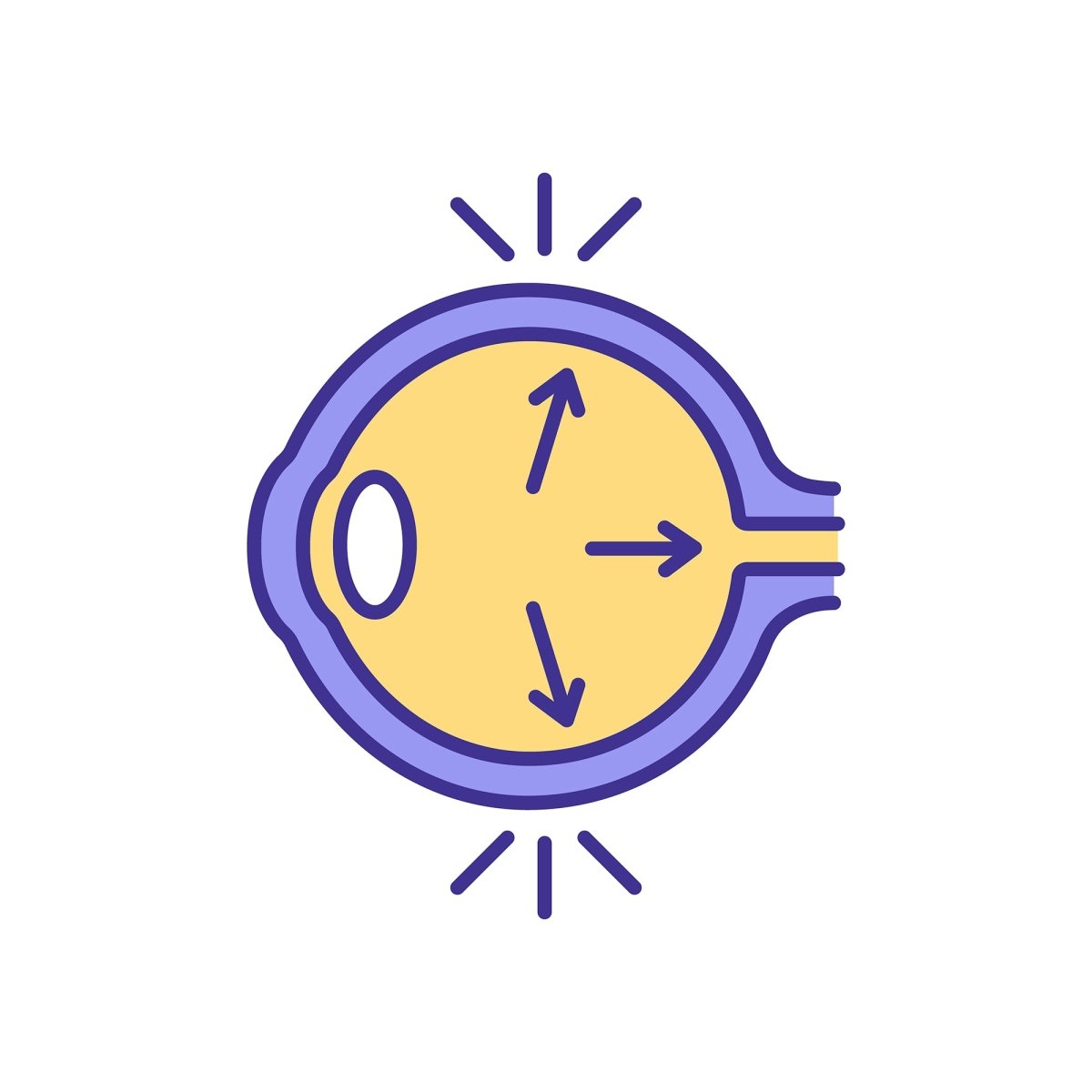 Eye health RGB color icons set