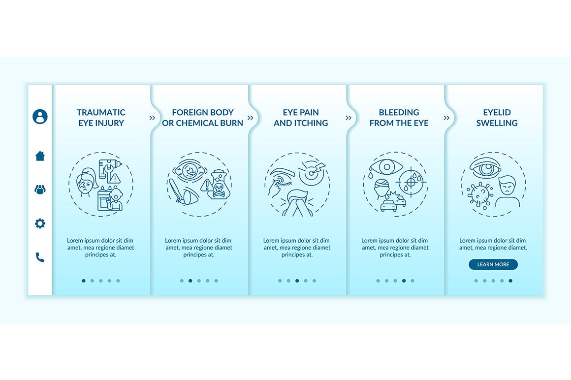 Eye screening onboarding vector template bundle