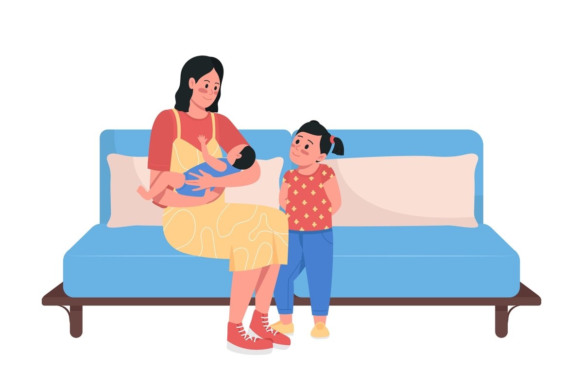 Family illustrations flat color vector bundle