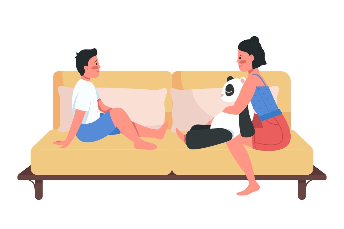 Family illustrations flat color vector bundle