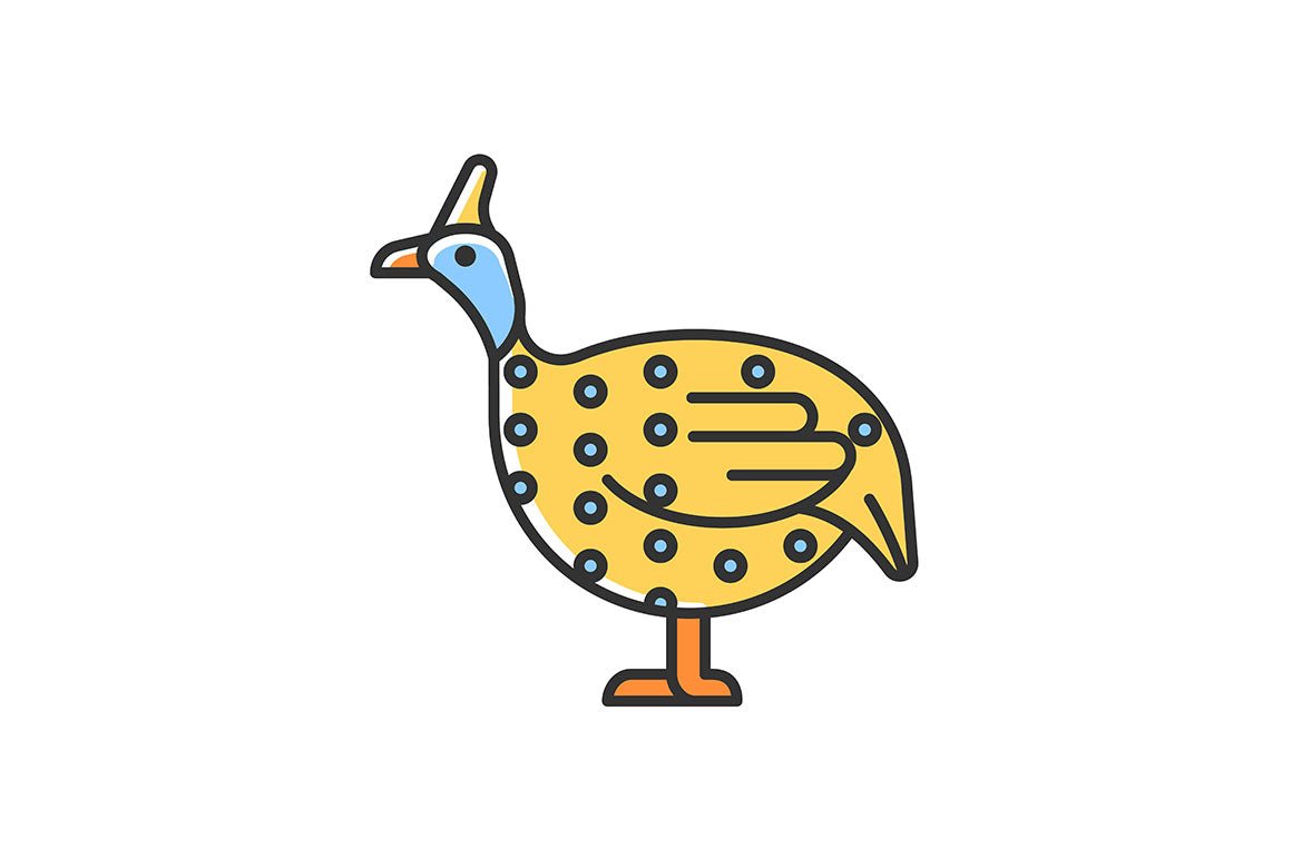 Farm birds for poultry RGB color icons set