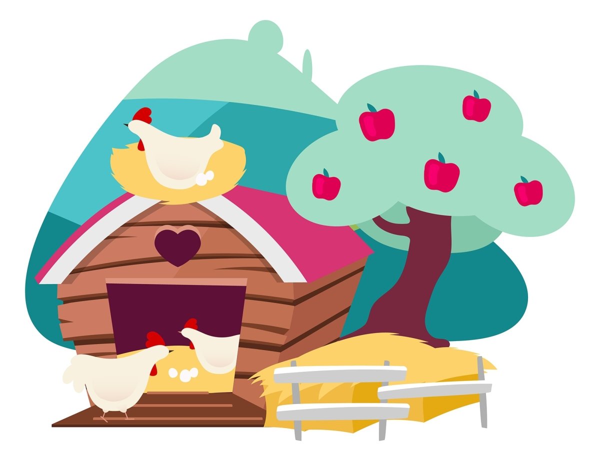 Farm flat vector illustrations set