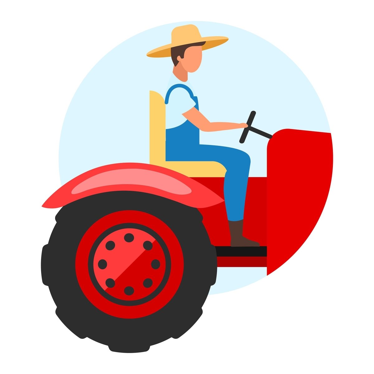 Farming flat concept icons set
