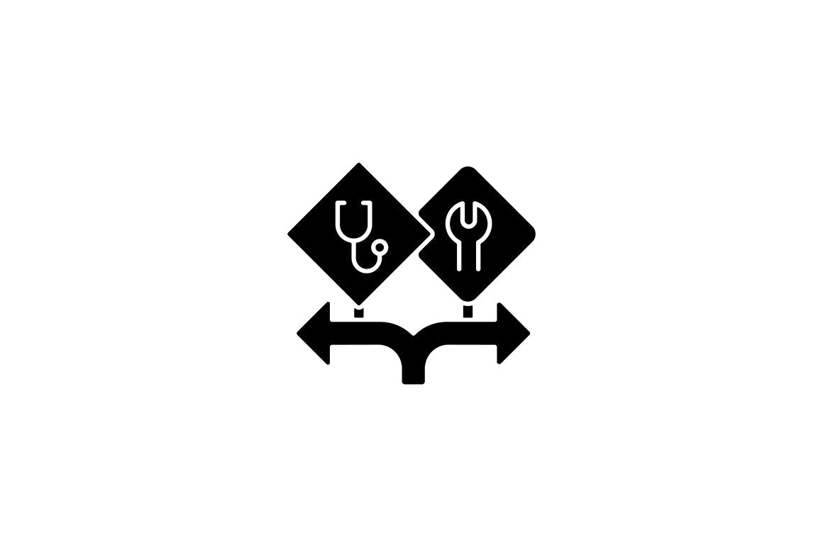 Feminism symbols black glyph icons set on white space