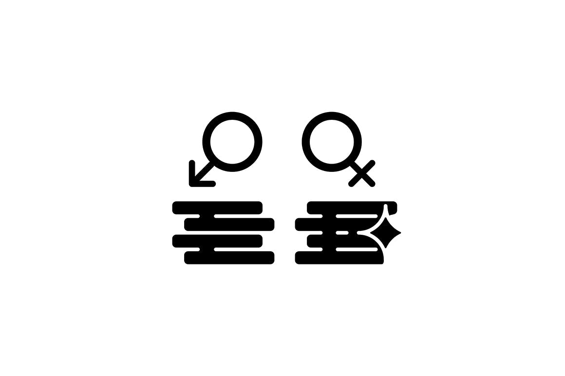 Feminism symbols black glyph icons set on white space