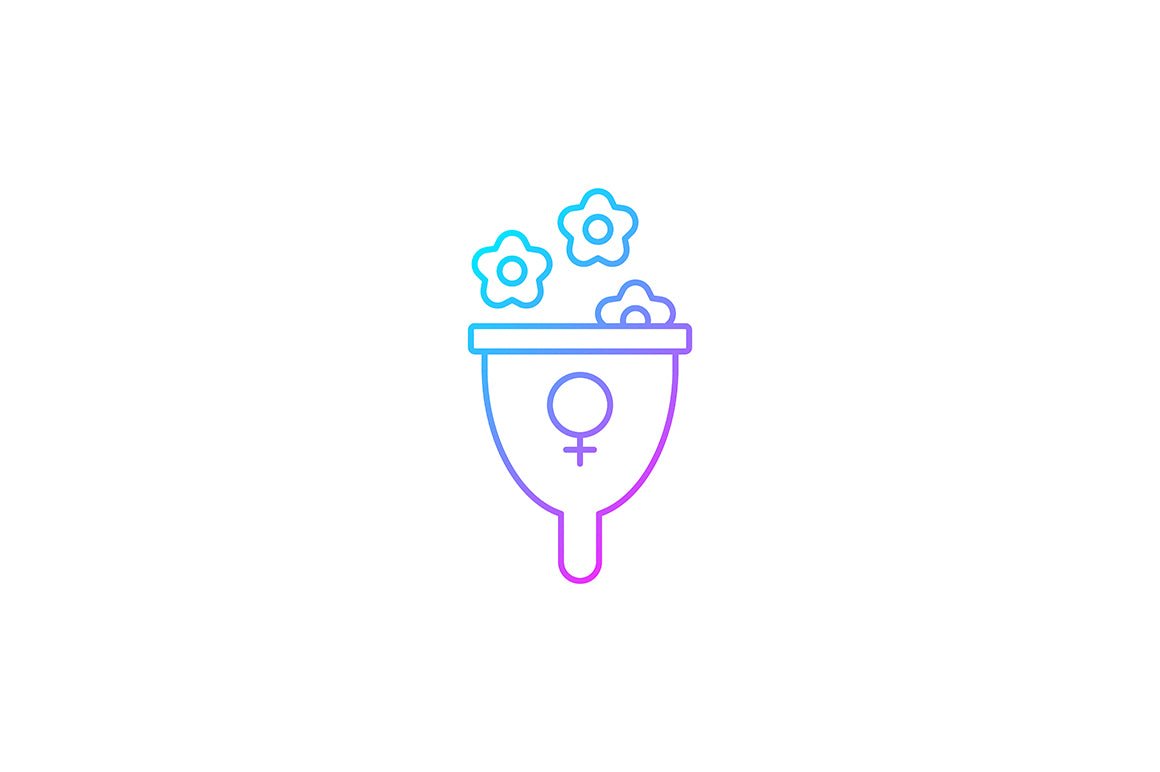 Feminism symbols gradient icons set for dark and light mode