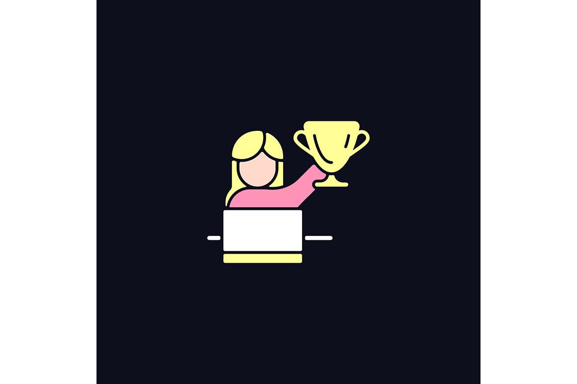 Feminism symbols light and dark theme RGB color icons set