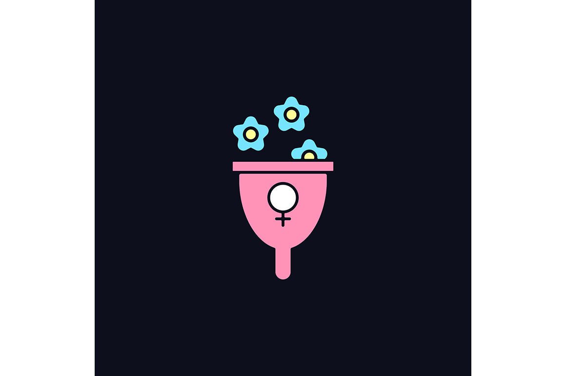 Feminism symbols light and dark theme RGB color icons set