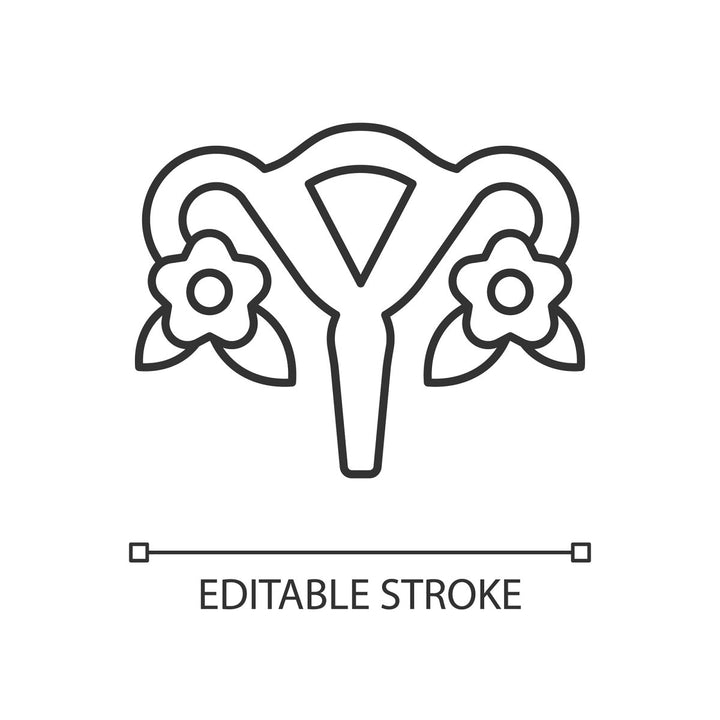 Feminism symbols linear icons set for dark and light mode