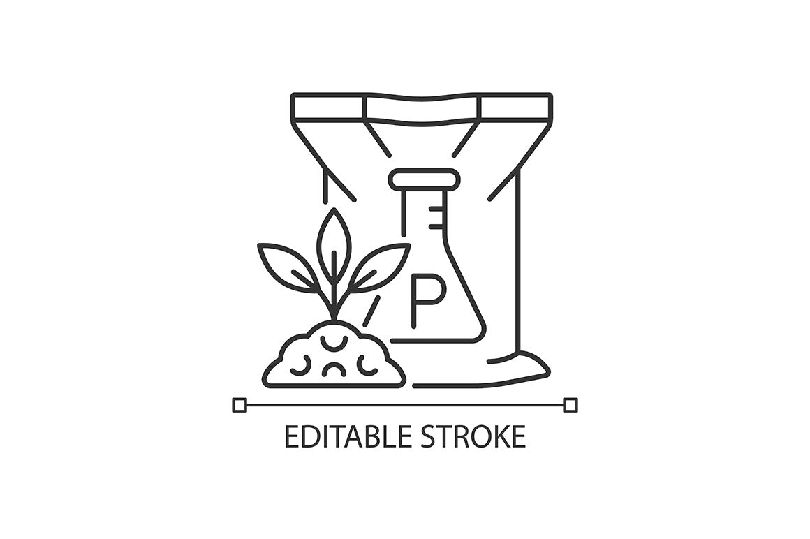 Fertilizers type linear icons set