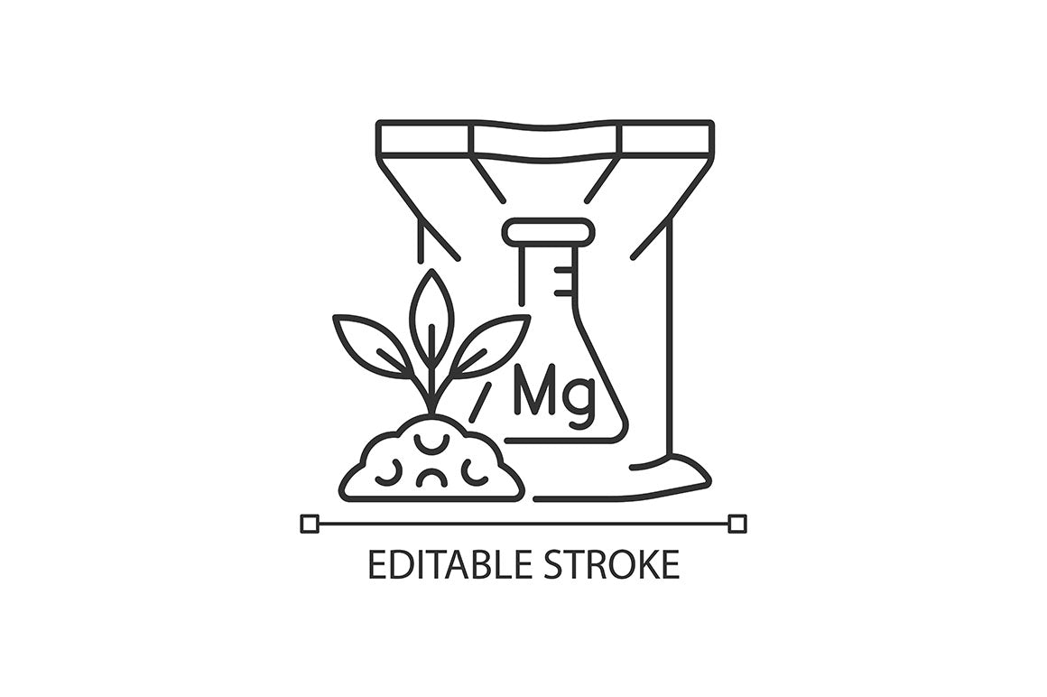 Fertilizers type linear icons set