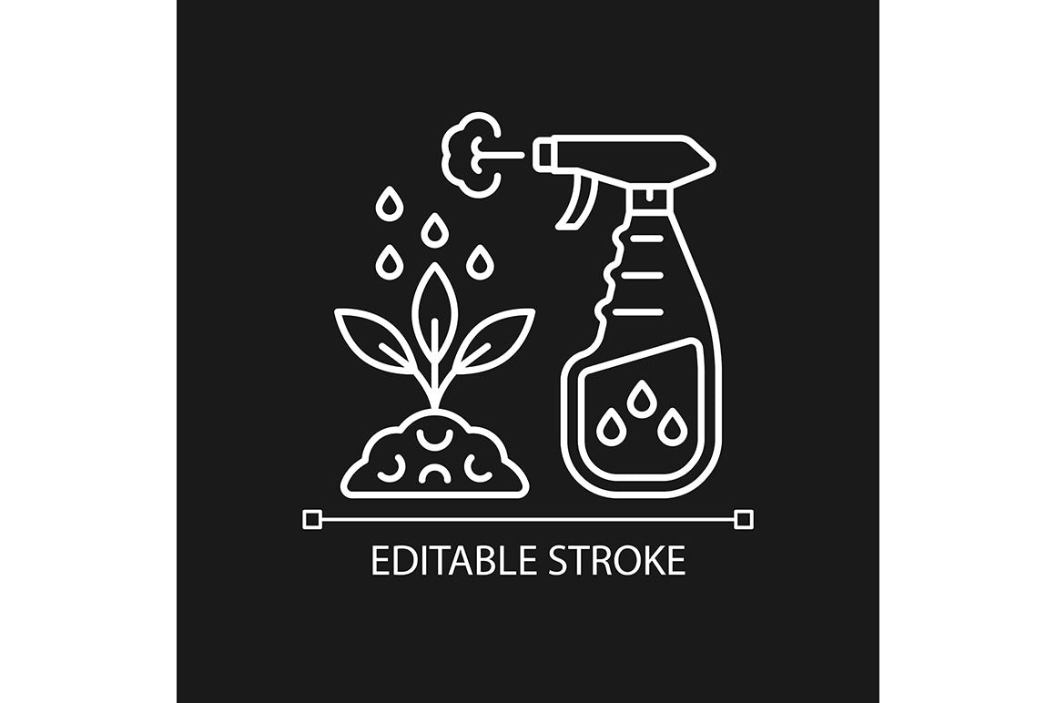 Fertilizers type linear icons set
