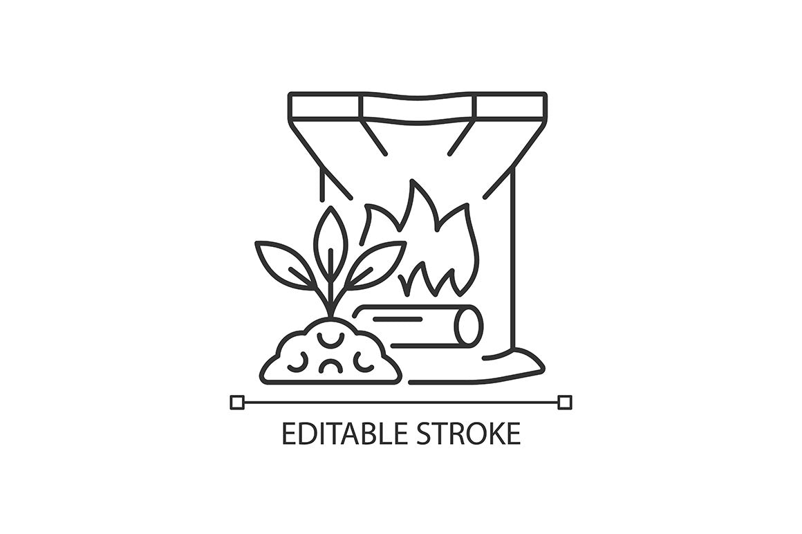 Fertilizers type linear icons set