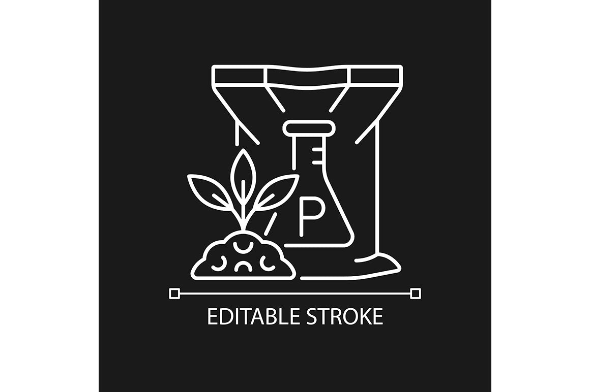 Fertilizers type linear icons set