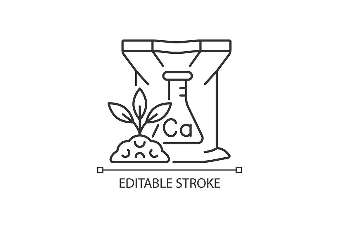 Fertilizers type linear icons set