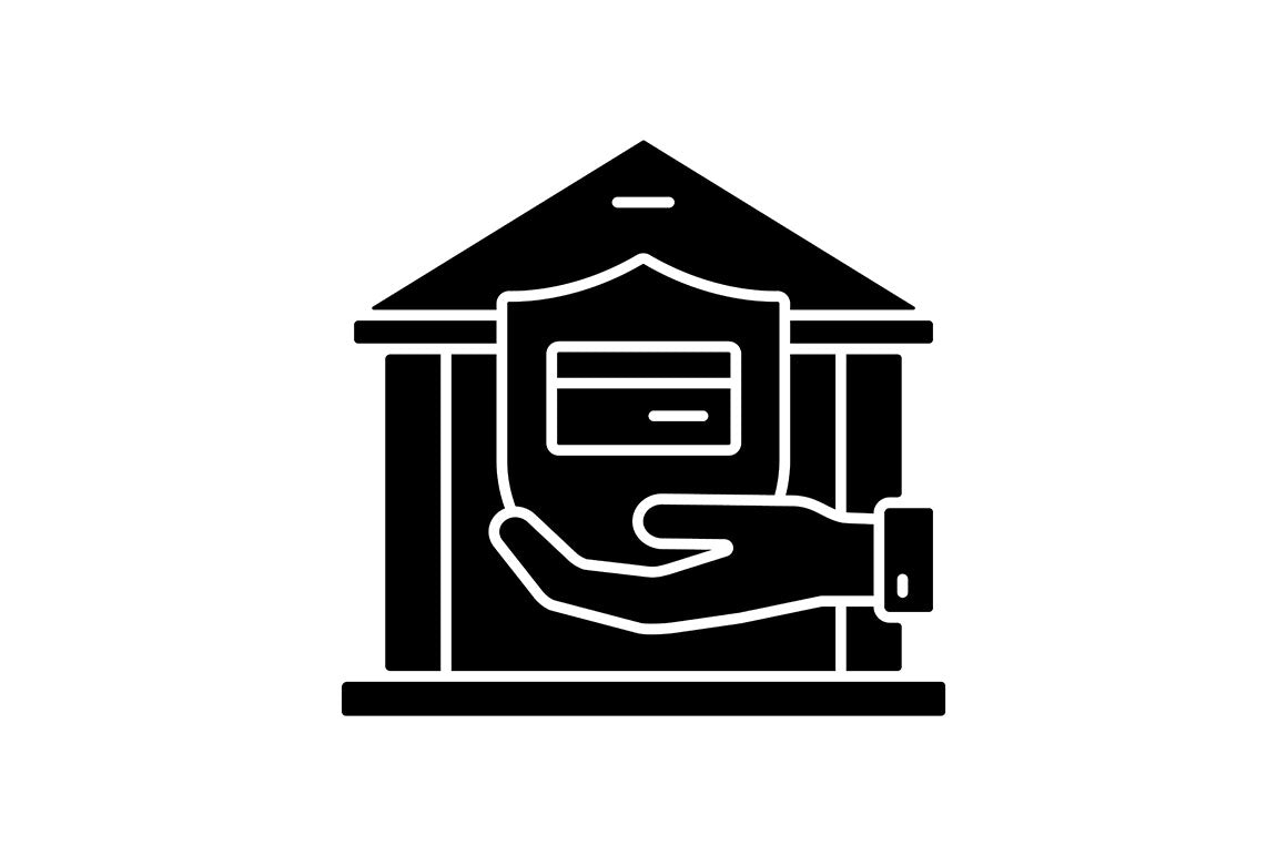 Financial literacy black glyph icons set on white space