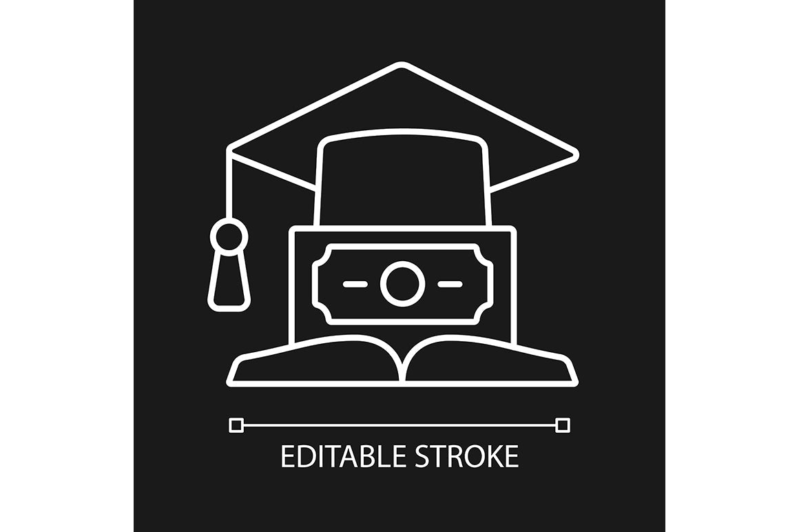 Financial literacy linear icons set for dark and light mode