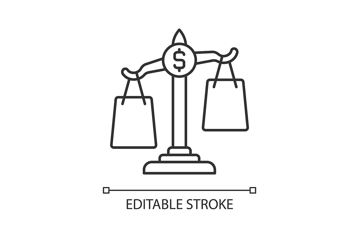 Financial literacy linear icons set for dark and light mode
