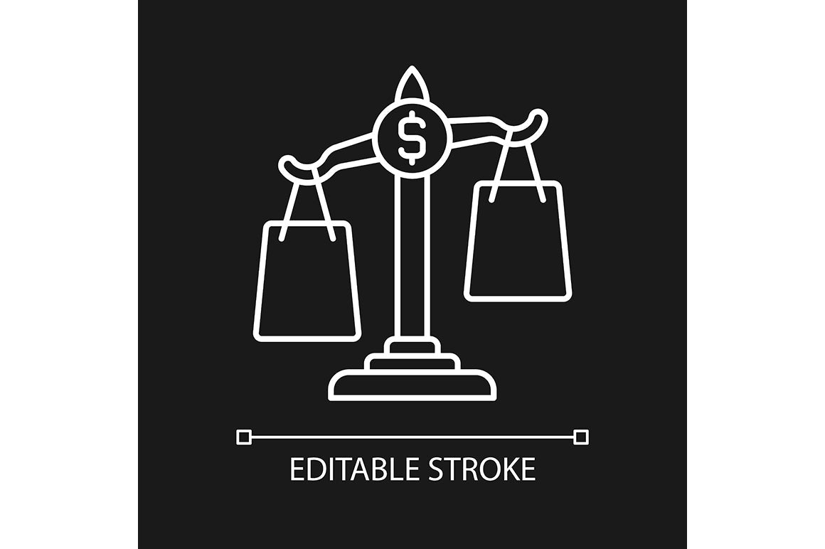 Financial literacy linear icons set for dark and light mode