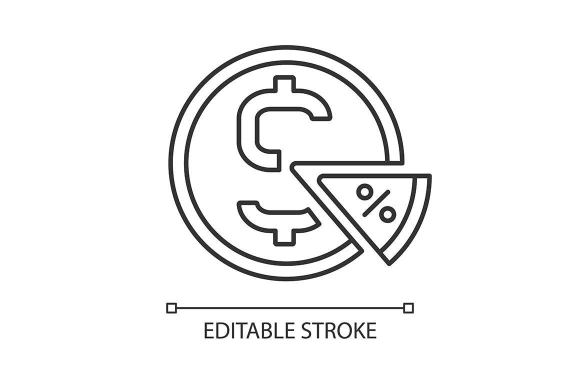 Financial literacy linear icons set for dark and light mode