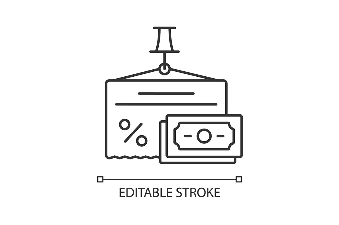 Financial literacy linear icons set for dark and light mode