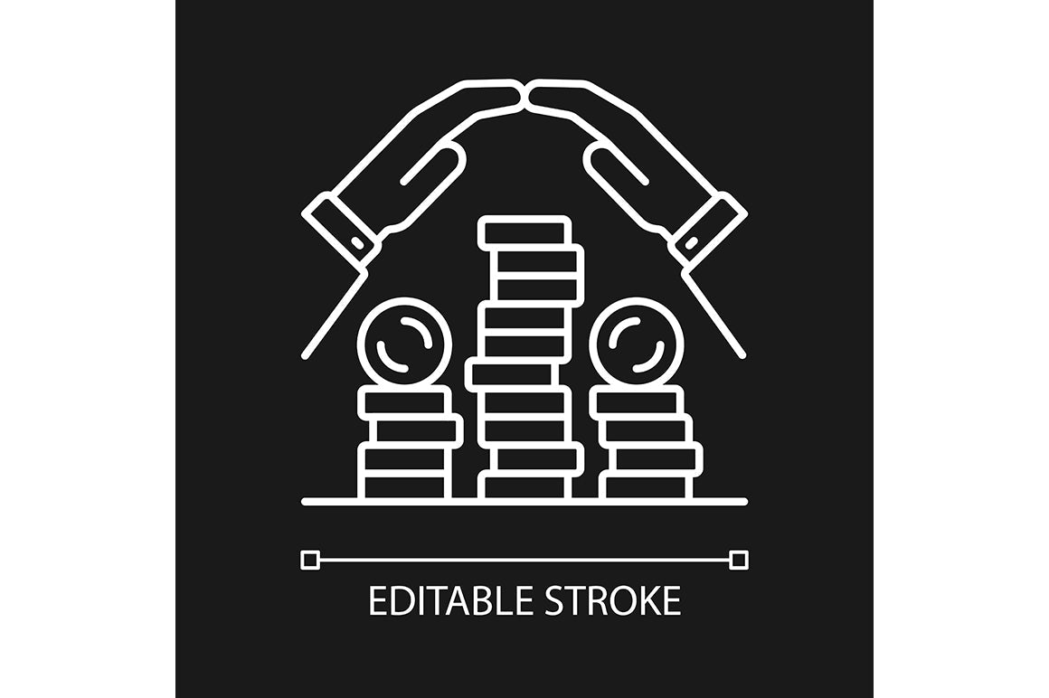 Financial literacy linear icons set for dark and light mode